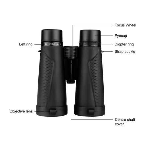 10x50 ED Glass Roof Prism Binoculars, IPX7 Waterproof - view 2