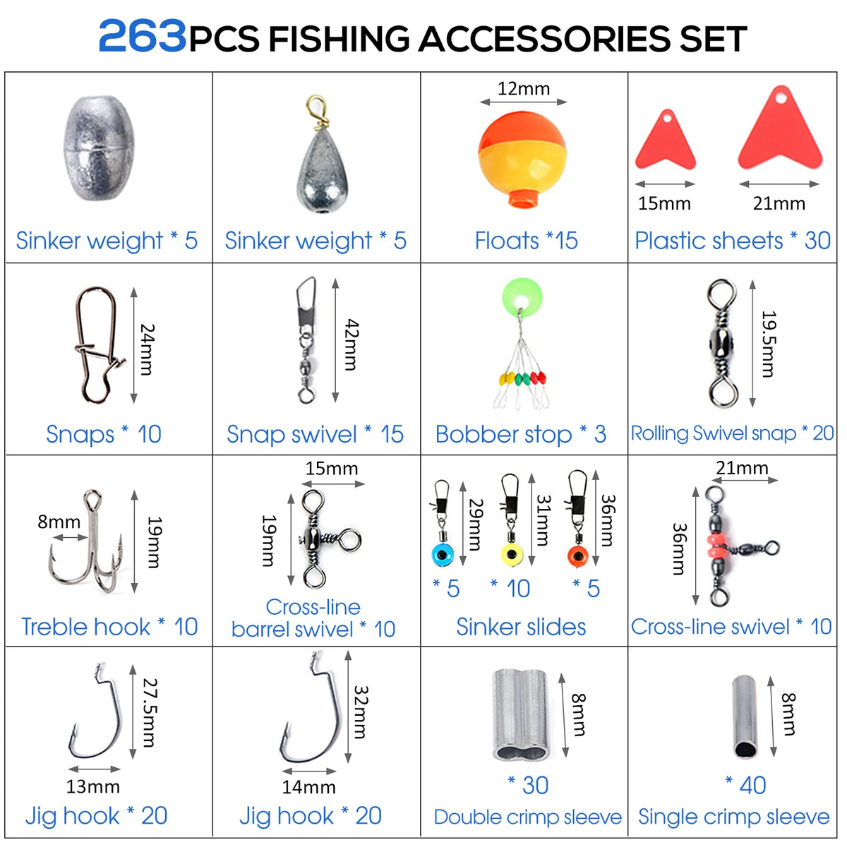 263-Pc Fishing Accessories Kit with Tackle Box - view 3