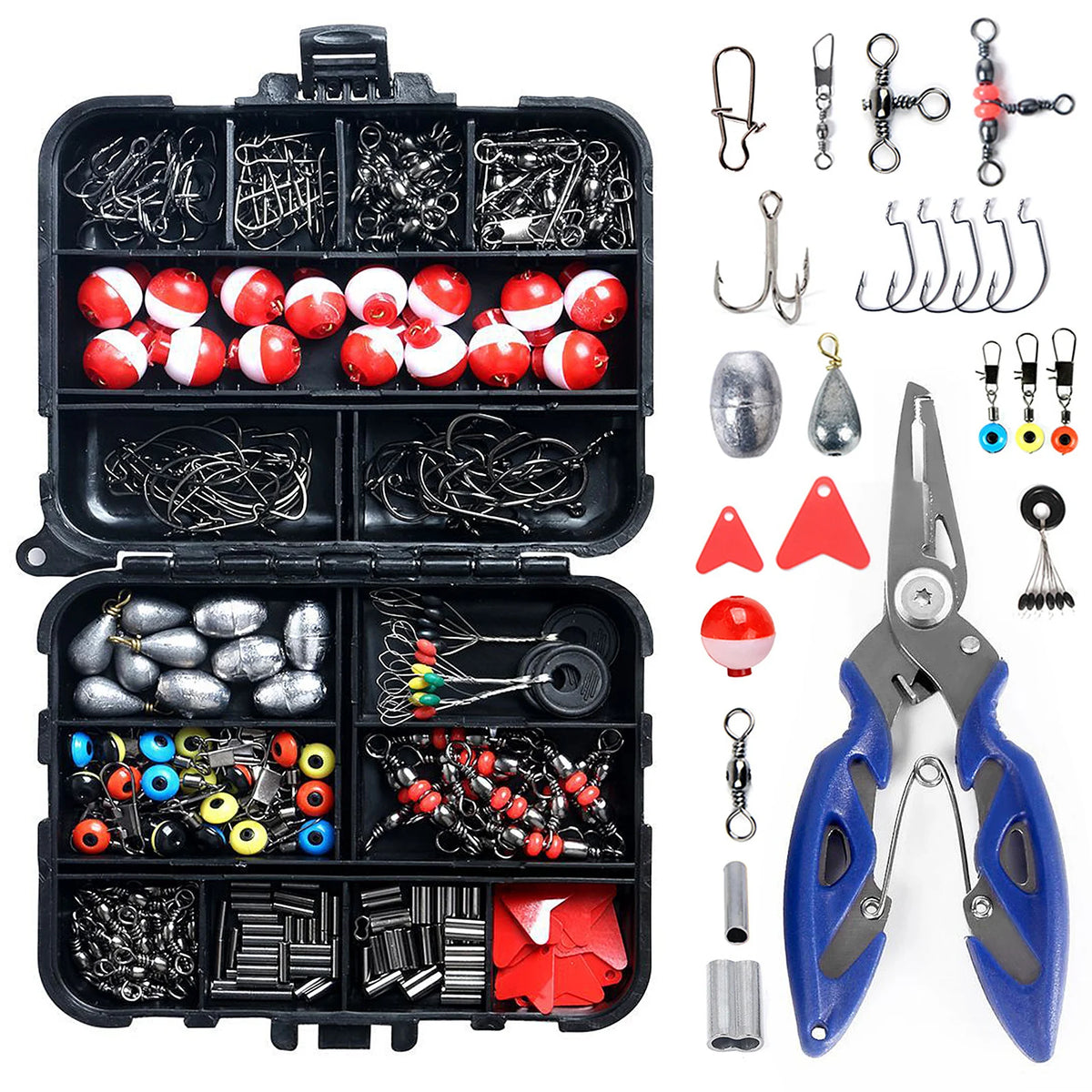 263-Pc Fishing Accessories Kit with Tackle Box - 263PCS / United States