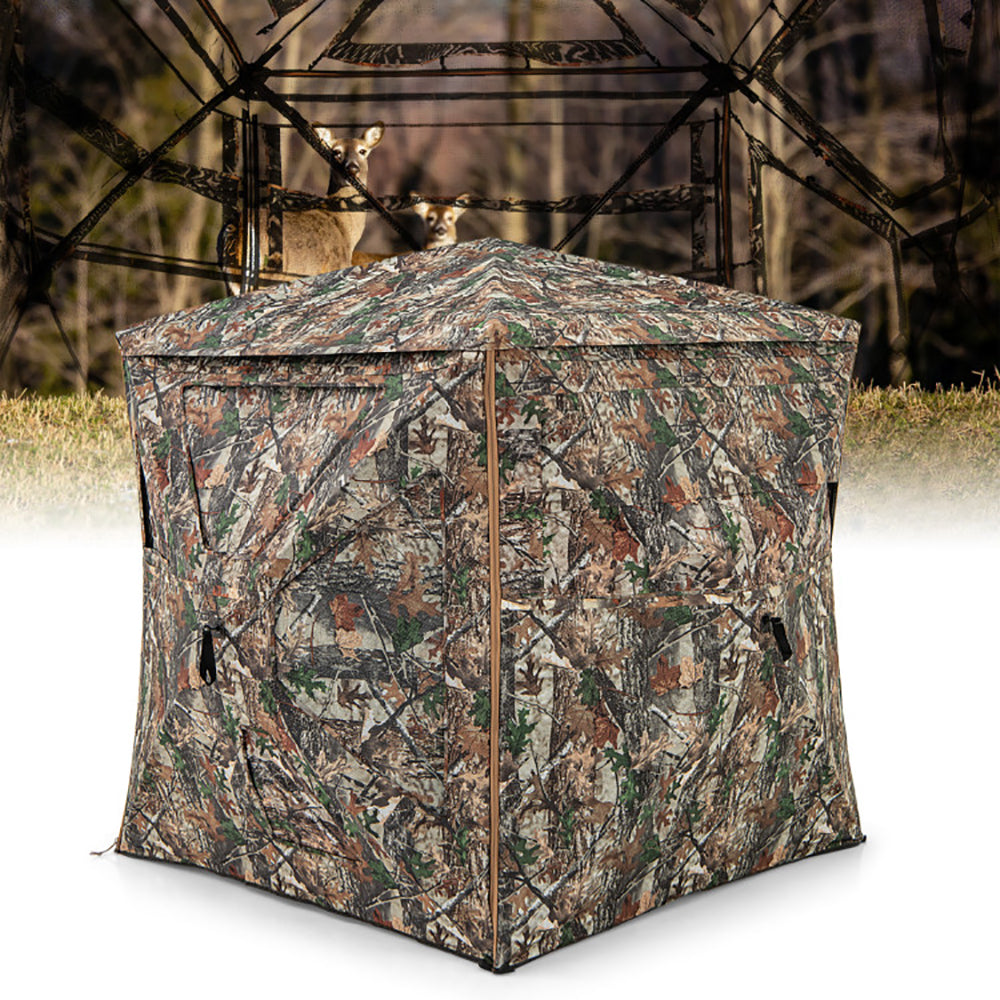 5-IN-1 Detachable Hunting Blind For 2-3 People With Skylight - Camouflage