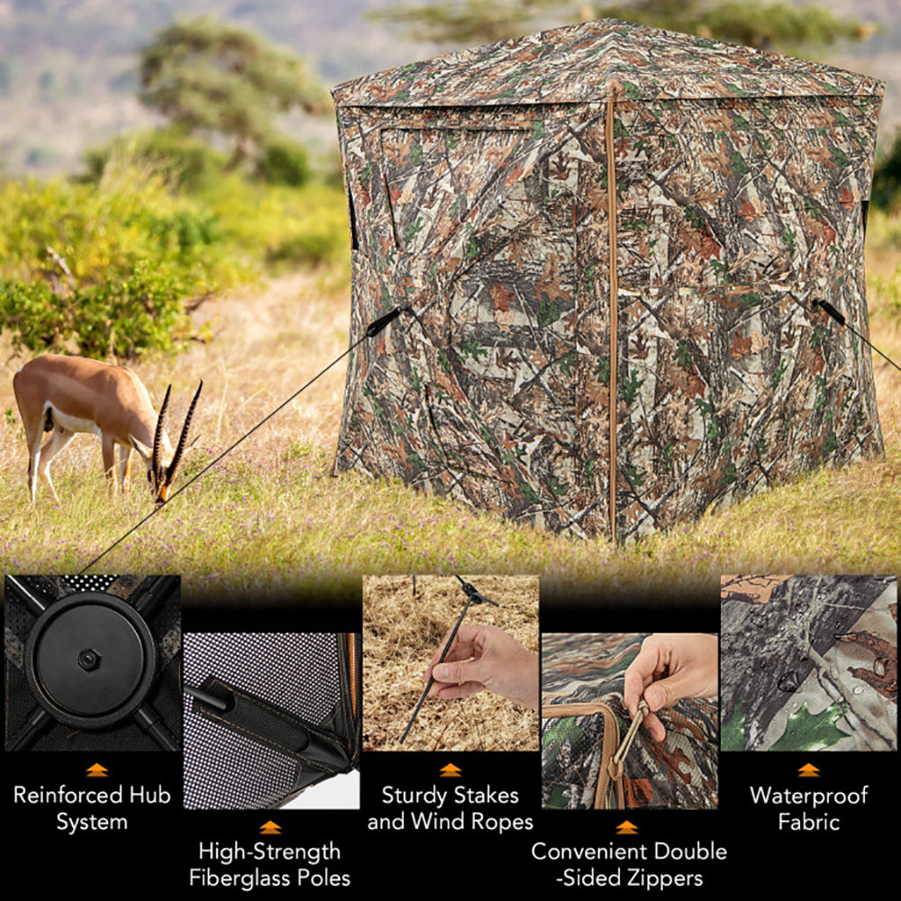 5-IN-1 Detachable Hunting Blind For 2-3 People With Skylight - view 5